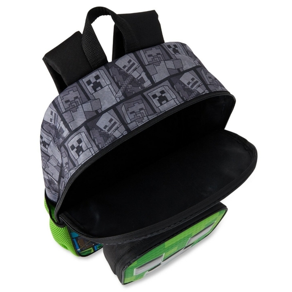 Minecraft Creeper Mojang 16" 5-Piece School Backpack Set w/ Insulated Lunch Bag - Picture 4 of 4